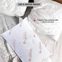 Load image into Gallery viewer, 100% Waterproof Copper Infused Pillow Protector