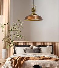 Load image into Gallery viewer, Retro Brushed Copper Pendant Lampshade