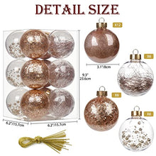 Load image into Gallery viewer, Copper Rose-Gold Christmas Tree Baubles