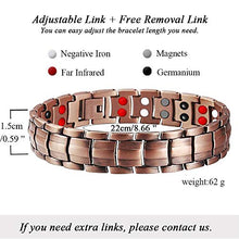 Load image into Gallery viewer, Adjustable Copper Magnetic Bracelet