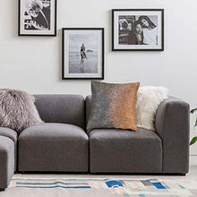 Load image into Gallery viewer, Grey & Copper Velvet Cushion Cover | 18 x 18 Inch