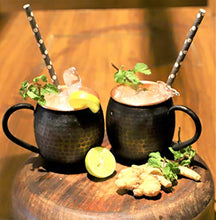 Load image into Gallery viewer, Black & Copper Moscow Mule Cups