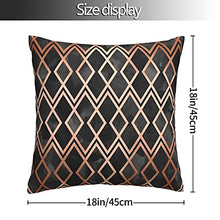 Load image into Gallery viewer, Cushion Cover | 45 x45cm | Copper & Black