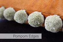 Load image into Gallery viewer, Copper Cushion Cover With Pom Pom Edges