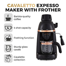 Load image into Gallery viewer, Black & Copper Expresso Maker