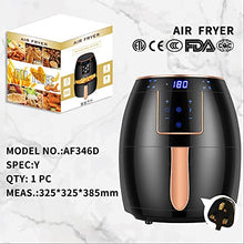 Load image into Gallery viewer, Andoer | Air Fryer | 5.5L | 1300W | Black & Copper