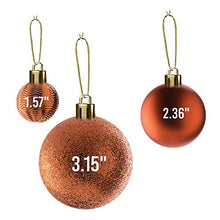 Load image into Gallery viewer, 36 Pack Copper Coloured Christmas Decorations