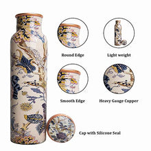 Load image into Gallery viewer, Copper Water Bottle | Patterned Design | 100% Copper