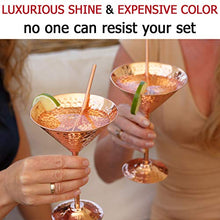 Load image into Gallery viewer, Set Of 2 Copper Martini Glasses