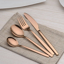 Load image into Gallery viewer, 24 Piece Copper Cutlery Set