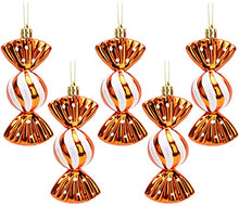 Load image into Gallery viewer, Large Sweet Shaped Christmas Baubles | Decorations | Copper & White | Christmas Concepts®