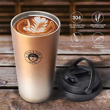 Load image into Gallery viewer, Ombre Copper Champagne Insulated Coffee Mug