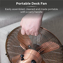 Load image into Gallery viewer, Portable Copper Metal Fan | 12" | 35W