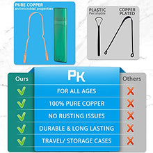 Load image into Gallery viewer, Copper Tongue Scraper with Travel Case (2 Pack), 100% Pure Copper,Naturally Anti-Microbial, Banishes Bad Breath and Maintains Oral Hygiene, Tongue Cleaner for Adults and Kids, Easy to Use and Clean