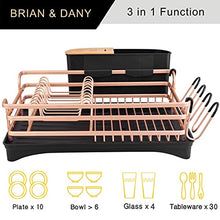 Load image into Gallery viewer, Brian & Dany Black & Copper Dish Drainer