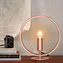 Load image into Gallery viewer, Modern Copper Table Lamp In Circular Design