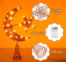 Load image into Gallery viewer, Copper Glittered Christmas Tree Decoration