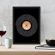 Load image into Gallery viewer, Song Lyric Art Print | Black & Copper | Wedding Anniversary Gift