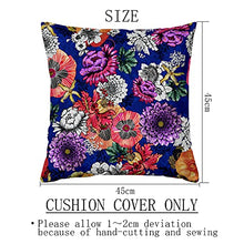 Load image into Gallery viewer, Velvet Contemporary Floral Cushion Cover | Copper, Pink, Navy