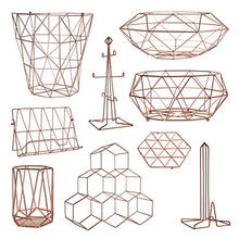 Load image into Gallery viewer, Copper Geometric Kitchen Roll Holder