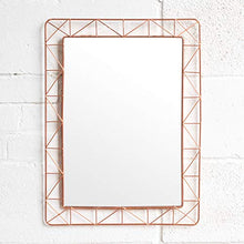 Load image into Gallery viewer, Copper Rose Gold Wall Mirror