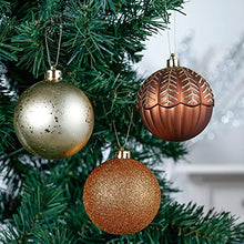 Load image into Gallery viewer, Copper & Gold Christmas Tree Decorations