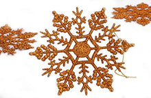 Load image into Gallery viewer, Glittery Copper Hanging Snowflakes | Christmas Decoration