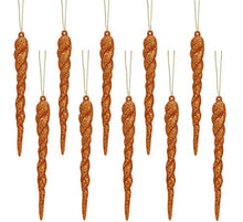 Load image into Gallery viewer, Copper Glitter Icicle Decorations | Christmas Tree | 12cm | Christmas Concepts®