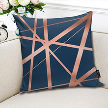 Load image into Gallery viewer, Copper & Navy Cushion Cover | Velvet