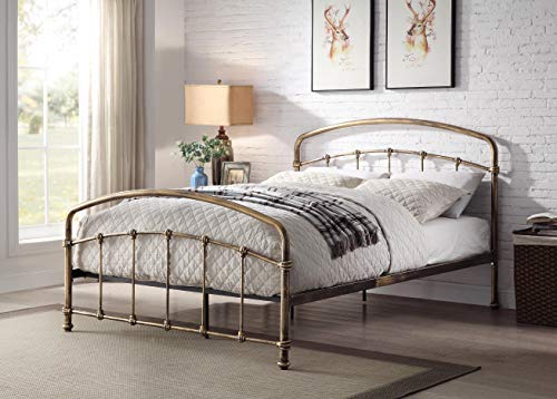 Requiem Metal Bed Frame Antique Bronze Industrial Style 4ft6