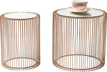 Load image into Gallery viewer, Kare | Copper Metal Side Tables | Set Of 2