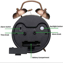 Load image into Gallery viewer, Copper Alarm Clock | Bedside Clock | Non Ticking