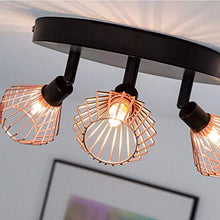 Load image into Gallery viewer, Black & Copper 3 Spotlight Ceiling Light