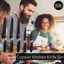 Load image into Gallery viewer, Copper Kitchen Knife Set