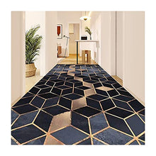 Load image into Gallery viewer, Geometric Copper & Black Runner | Rug