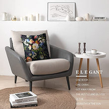 Load image into Gallery viewer, Modern Floral Design Cushion Cover | Copper, Blue & Pink