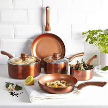 Load image into Gallery viewer, URBN-CHEF Copper 5 PCS Cookware Saucepans and Frying Pan Pot Set