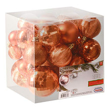 Load image into Gallery viewer, 36 Pack Copper Christmas Decorations | Variety Of Sizes