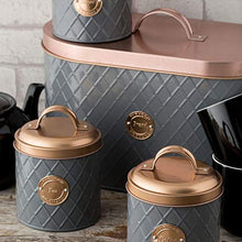 Load image into Gallery viewer, Grey & Copper Kitchen Set | Bread Bin