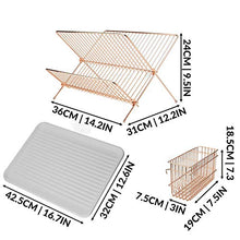Load image into Gallery viewer, Copper & White Dish Drainer | With Plastic Tray