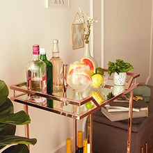 Load image into Gallery viewer, Copper Drinks Trolley With Castors