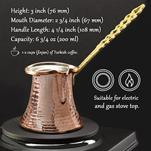 Load image into Gallery viewer, Hammered Copper Coffee Pot | Turkish