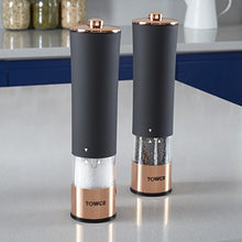 Load image into Gallery viewer, Black & Copper Salt & Pepper Mill