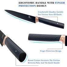 Load image into Gallery viewer, Black & Copper Kitchen Knife Block Set With Acrylic Stand | 6PCS | Professional Stainless Steel Set