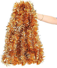 Load image into Gallery viewer, Copper Tinsel Garlands | 10M | Copper Metallic Chunky Christmas Tree Decoration
