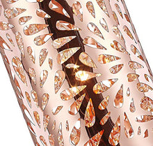 Load image into Gallery viewer, Decorative Cut Out Floral Table Lamp With Strings Of Crystal Beads