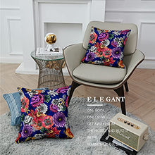 Load image into Gallery viewer, Stylish Modern Floral Design Cushion Covers | Copper | Set Of 2