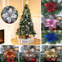 Load image into Gallery viewer, Glittery Copper Christmas Tree Decoration