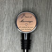 Load image into Gallery viewer, 7 Years Of Marriage | Copper Wine Bottle Stopper