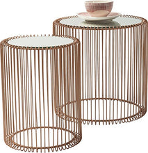 Load image into Gallery viewer, Copper Side Table | Metal, Glass, Copper | 45 x 44cm | Kare